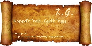 Koppándi György névjegykártya