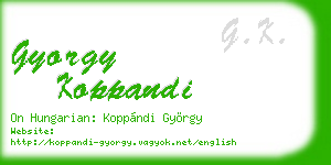 gyorgy koppandi business card